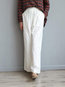 Maxi Loose Slow Life Linen Plain Pants (Style V102411)