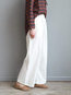 Maxi Loose Slow Life Linen Plain Pants (Style V102411)
