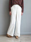 Maxi Loose Slow Life Linen Plain Pants (Style V102411)