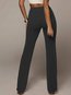 Maxi Slim Elegant Polyester Plain Pants (Style V102413)