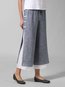 Loose Slow Life Strappy Linen Plain Pants (Style V102418)