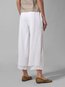 Ankle Length Slow Life Strappy Linen Plain Pants (Style V102420)