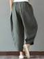 Ankle Length Loose Slow Life Pattern Cotton Pants (Style V102445)