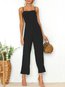 Ankle Length Loose Slow Life Polyester Plain Pants (Style V102447)