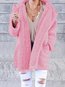 Hooded Loose Date Night Wool Blends Stringy Selvedge Coat (Style V102481)