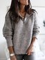 Standard Loose Fashion Plain Dacron Sweater (Style V102492)