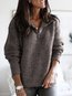 Standard Loose Fashion Plain Dacron Sweater (Style V102492)