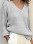 Short Loose Date Night Plain Dacron Sweater (Style V102511)