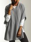 Midi Loose Fashion Plain Polyester Sweater (Style V102512)