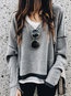 V-neck Short Date Night Plain Worn Sweater (Style V102557)