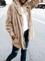 Midi Loose Casual Plain Polyester Coat (Style V102565)