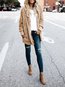 Midi Loose Casual Plain Polyester Coat (Style V102565)