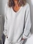 Standard Loose Party Plain Knitted Sweater (Style V102567)