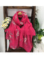 Travel Floral Polyester Shawl (Style V102570)
