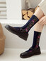 Fashion Floral Cotton Socks (Style V102608)