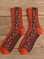 Fashion Floral Cotton Socks (Style V102608)