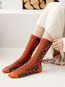 Fashion Floral Cotton Socks (Style V102608)