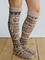 Fashion Geometric Knitted Socks (Style V102609)