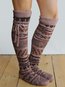 Fashion Geometric Knitted Socks (Style V102609)