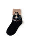 Fashion Print Cotton Blends Socks (Style V102615)