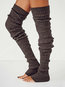 Fashion Plain Cotton Blends Socks (Style V102617)