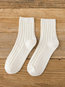 Fashion Plain Polyester Socks (Style V102618)