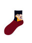 Fashion Print Cotton Blends Socks (Style V102620)