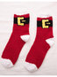 Fashion Print Cotton Blends Socks (Style V102624)