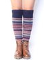 Fashion Striped Cotton Blends Socks (Style V102625)