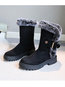 Travel Slip-On Artificial Suede Boots (Style V102645)