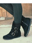 Bohemian Adjustable Buckle Artificial Suede Boots (Style V102646)