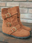 Bohemian Adjustable Buckle Artificial Suede Boots (Style V102646)