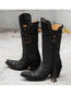 Bohemian Zipper Artificial Suede Boots (Style V102649)