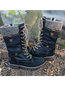 Bohemian Lace Up PU Boots (Style V102650)