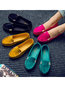 Travel Slip-On Artificial Leather Flats (Style V102659)