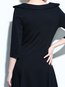 Expansion Off The Shoulder Plain Polyester Midi Dresses (Style V200001)