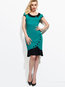 Mermaid Peter Pan Collar Polyester Knee Length Dresses (Style V200003)