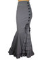 Maxi Mermaid Vintage Strappy Polyester Skirt (Style V200004)