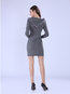 Sheath Polyester Knee Length Dresses (Style V200007)