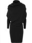 Bodycon Turtleneck Plain Polyester Knee Length Dresses (Style V200017)