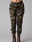 Maxi Skinny Button Denim Camouflage Jeans (Style V200032)