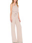 Maxi Slim Plain Chiffon Asymmetrical Jumpsuit (Style V200035)