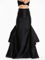 Maxi Fit and Flare Ruffle Cotton Blends Plain Skirt (Style V200049)