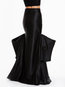 Maxi Fit and Flare Ruffle Cotton Blends Plain Skirt (Style V200049)
