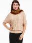 Turtleneck Standard Plain Wool Blends Patchwork Sweater (Style V200052)