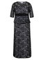 Bodycon Round Neck Plain Lace Polyester Bodycon Dresses (Style V200058)