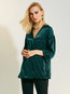 V-neck Standard Slim Plain Polyester Blouse (Style V200060)