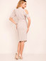 Asymmetrical Stand Collar Plain Asymmetrical Midi Dresses (Style V200062)