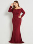 Expansion V-neck Plain Polyester Maxi Dresses (Style V200065)