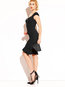 Mermaid V-neck Plain Ruffle Knee Length Dresses (Style V200073)